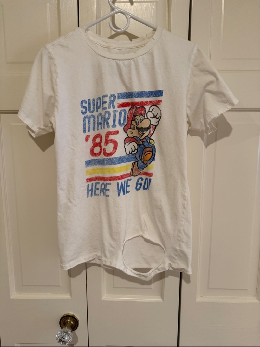 White Super Mario '85 Graphic Short Sleeve Tee